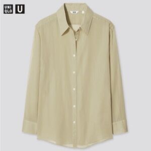Uniqlo women U sheer long-sleeve shirt